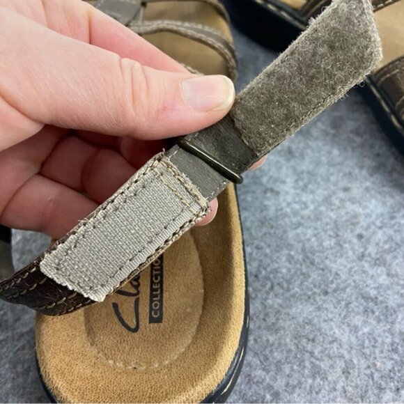 Clarks Collection Metallic Strappy Sandals Women’s Size 9M - Picture 8 of 12